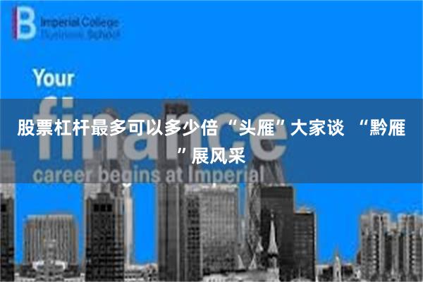 股票杠杆最多可以多少倍 “头雁”大家谈  “黔雁”展风采