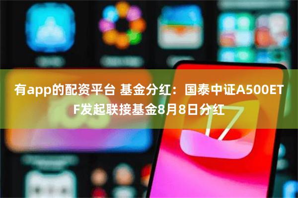 有app的配资平台 基金分红：国泰中证A500ETF发起联接基金8月8日分红